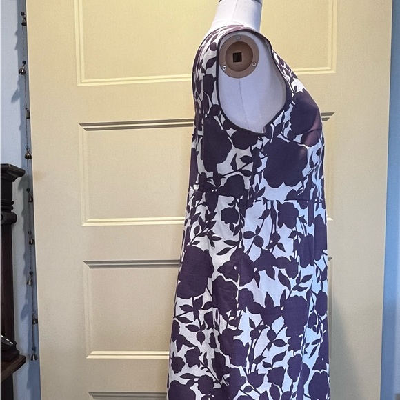 Boden Purple and White Floral Sleeveless Dress. Sixe 12R - Picture 4 of 10